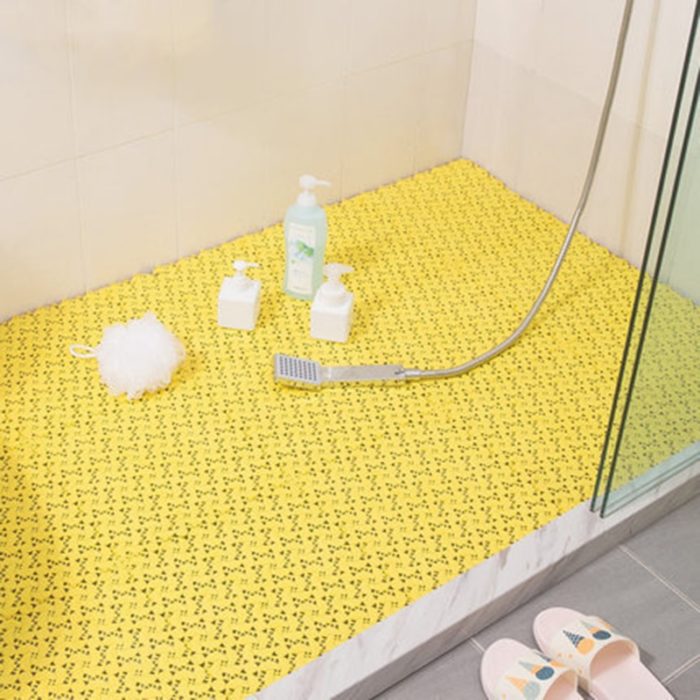 tapis bain jaune