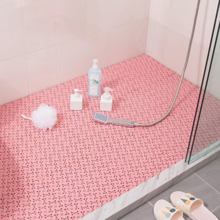 tapis de bain rose
