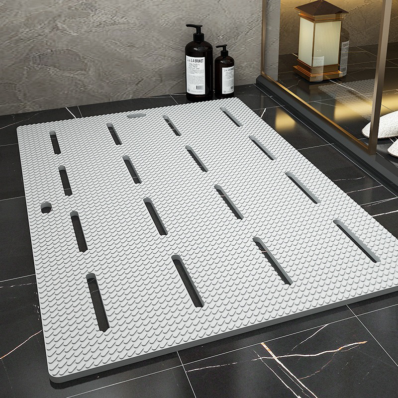 TAPIS DE BAIN ANTIDERAPANT ANTICHUTE GRIS