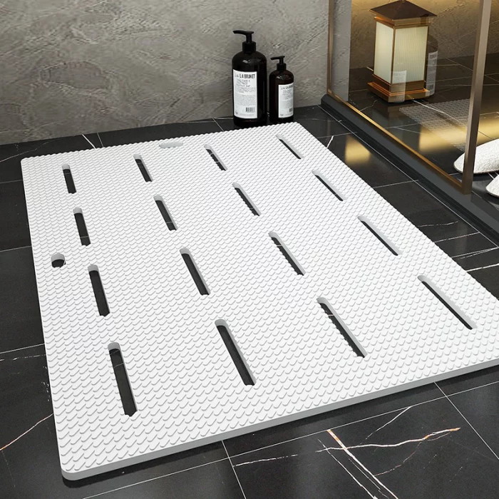 TAPIS DE BAIN ANTIDERAPANT ANTICHUTE BLANC