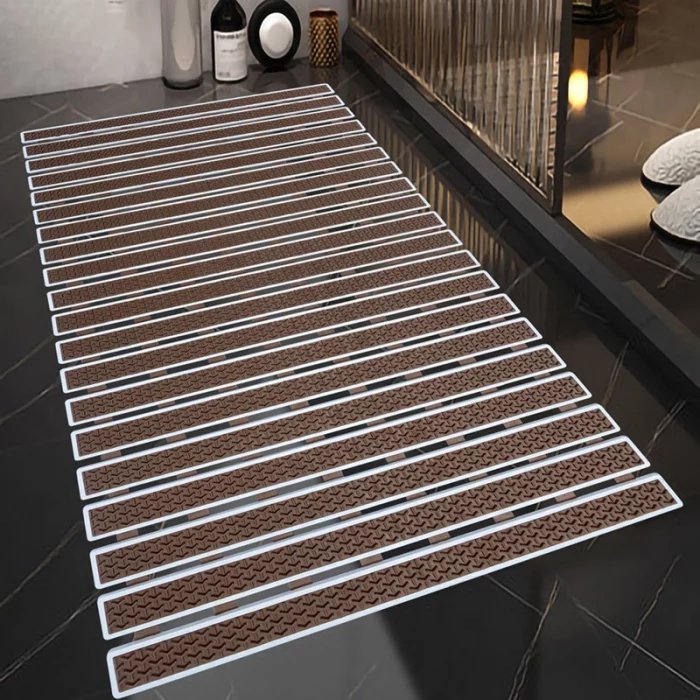 TAPIS DE BAIN ANTIDERAPANT ANTICHUTE MARRON