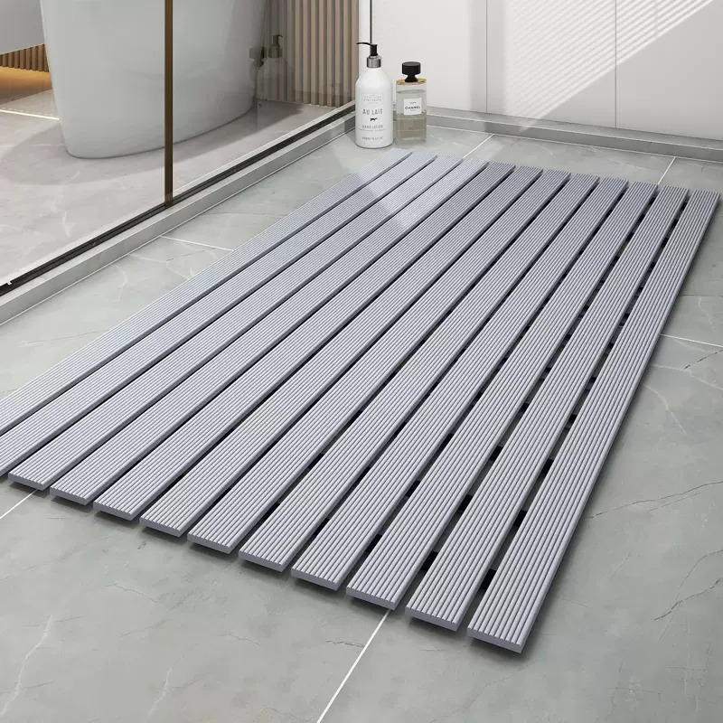 TAPIS DE BAIN ANTIDERAPANT LATTE PVC 60 x 90 GRIS